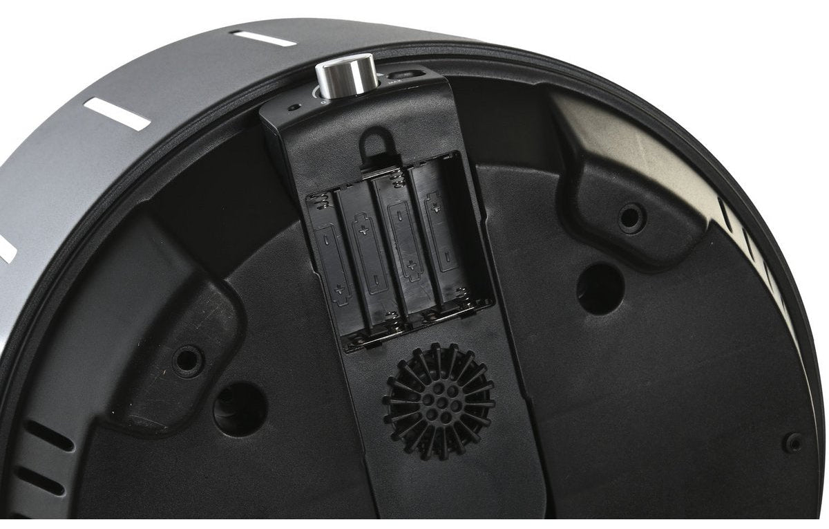 ALEXANDRA METI Barbecue steel PVC smokeless tabletop grill with fan (4×AA), black/silver