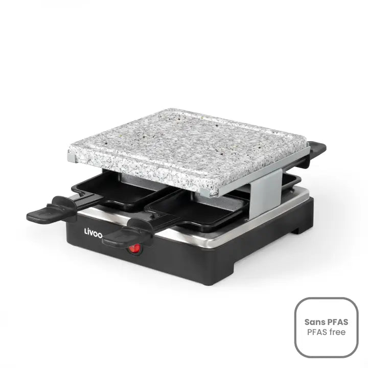 LIVOO Raclette grill for 4 granite