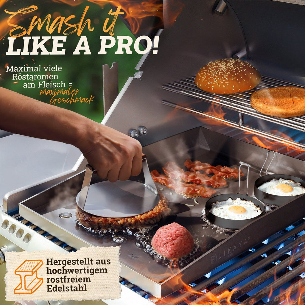 LIKAYA Smash burger master set XXL 9-piece smash burger cooking set