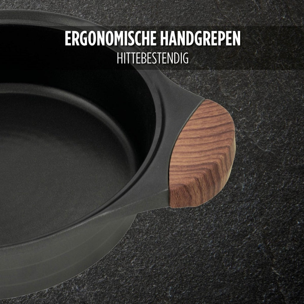 ROSMARINO Black Line low casserole pan 28 cm