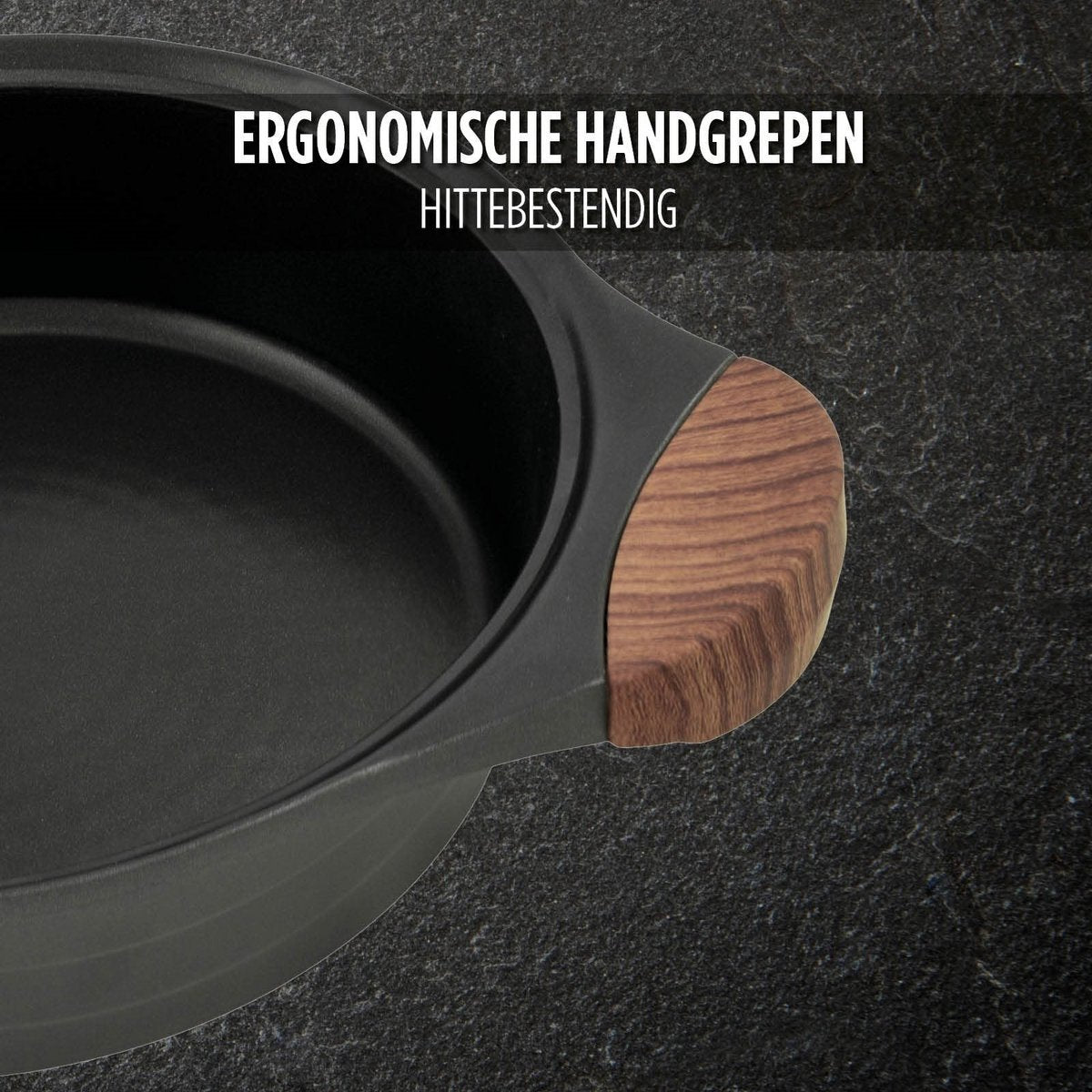 ROSMARINO Black Line low casserole pan 28 cm