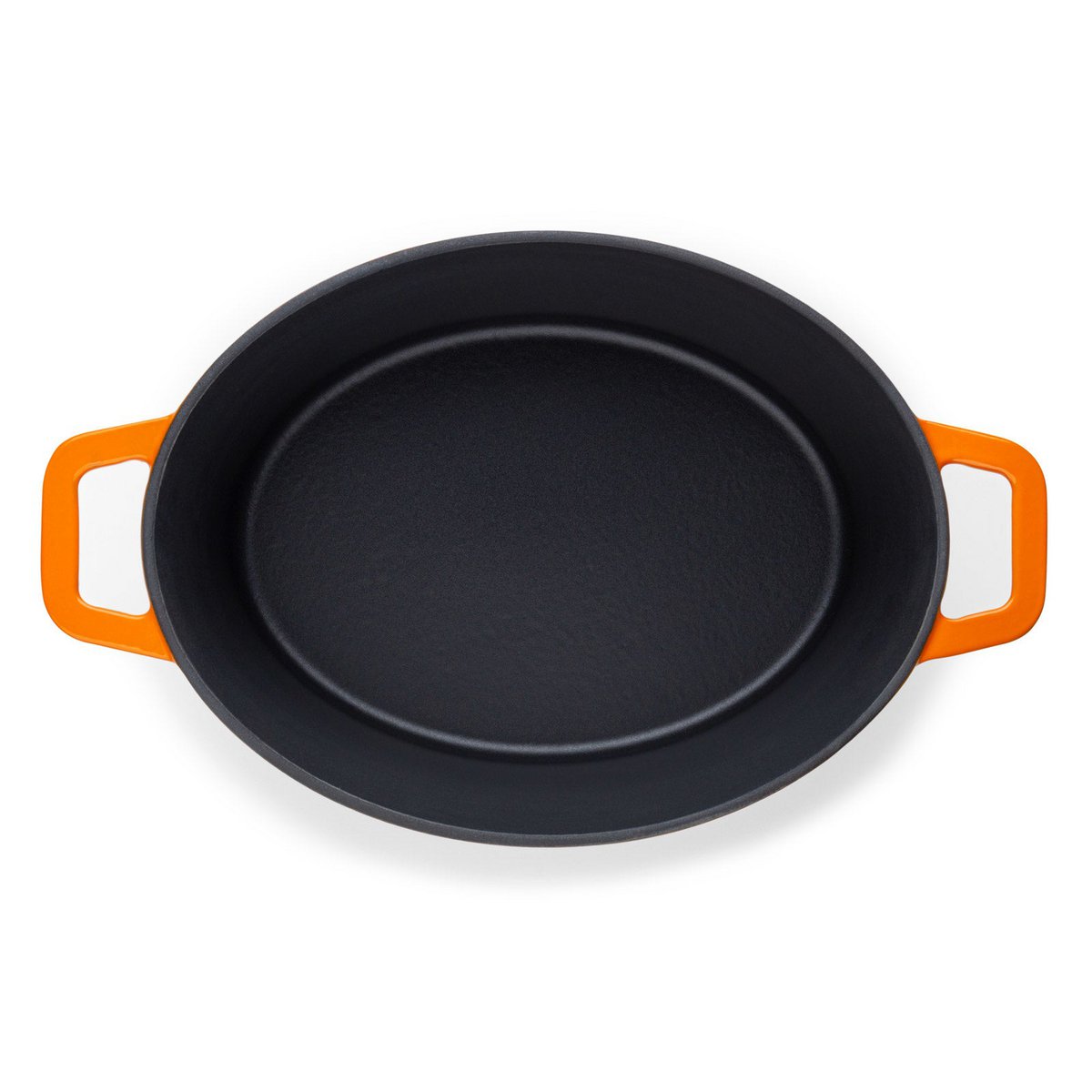 ROSMARINO Cast Iron Oval Pan 31 cm Orange