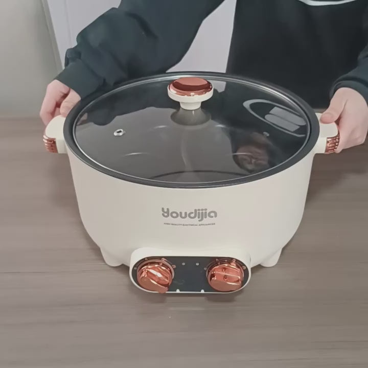 6L Electric Hot Pot with Dual Compartments